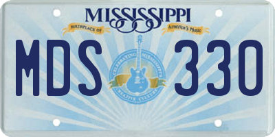 MS license plate MDS330