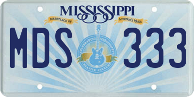MS license plate MDS333