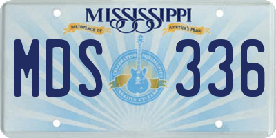 MS license plate MDS336