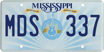MS license plate MDS337