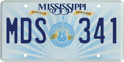 MS license plate MDS341