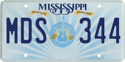 MS license plate MDS344