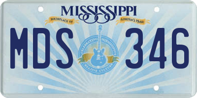 MS license plate MDS346