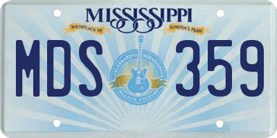 MS license plate MDS359