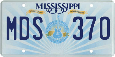 MS license plate MDS370