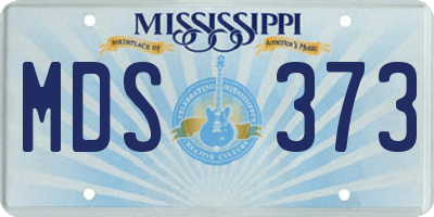 MS license plate MDS373