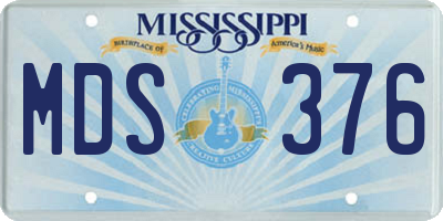 MS license plate MDS376