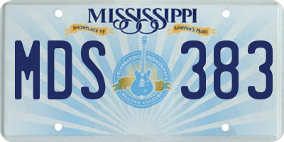 MS license plate MDS383