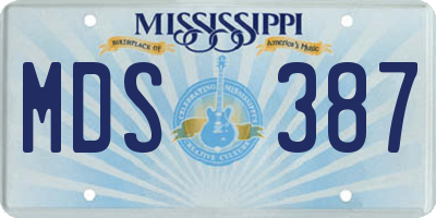 MS license plate MDS387