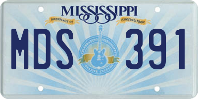 MS license plate MDS391