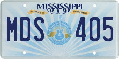 MS license plate MDS405