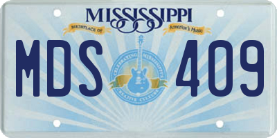 MS license plate MDS409