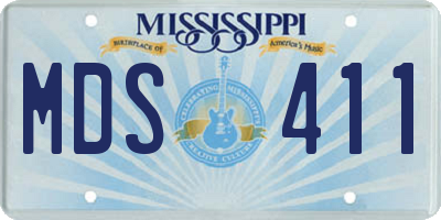 MS license plate MDS411