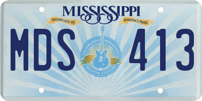 MS license plate MDS413