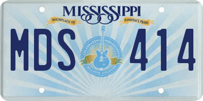 MS license plate MDS414
