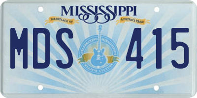 MS license plate MDS415