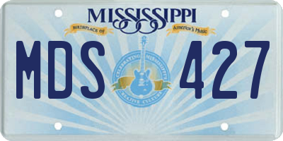 MS license plate MDS427