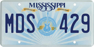 MS license plate MDS429