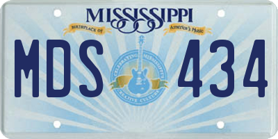 MS license plate MDS434