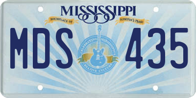 MS license plate MDS435