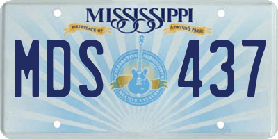 MS license plate MDS437