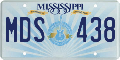 MS license plate MDS438