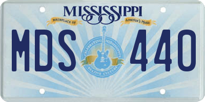 MS license plate MDS440