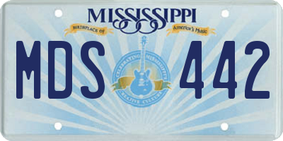 MS license plate MDS442