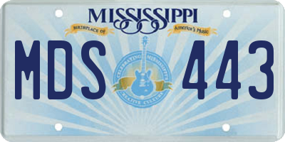 MS license plate MDS443