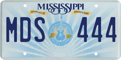 MS license plate MDS444