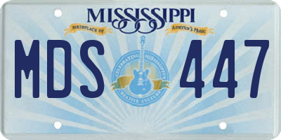 MS license plate MDS447