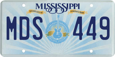 MS license plate MDS449