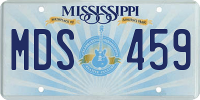 MS license plate MDS459