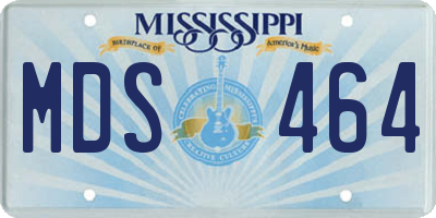 MS license plate MDS464