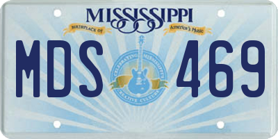 MS license plate MDS469