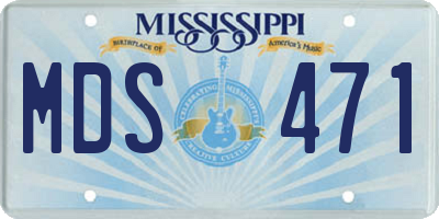 MS license plate MDS471