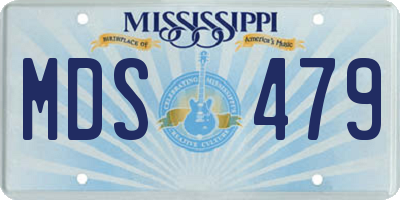 MS license plate MDS479