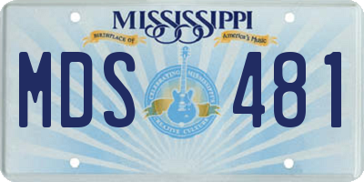 MS license plate MDS481