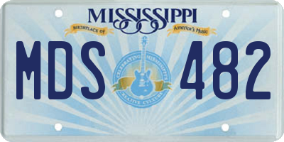 MS license plate MDS482
