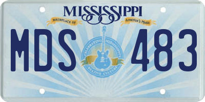 MS license plate MDS483