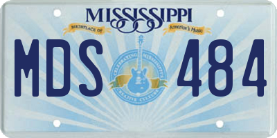 MS license plate MDS484