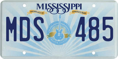 MS license plate MDS485