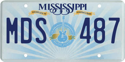 MS license plate MDS487