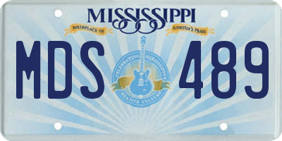 MS license plate MDS489