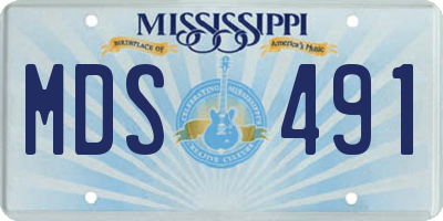 MS license plate MDS491