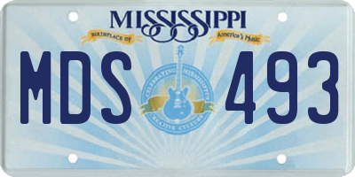 MS license plate MDS493