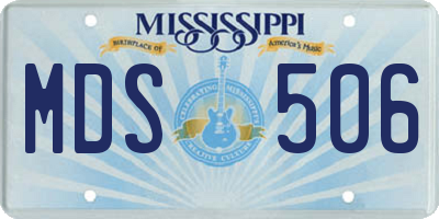 MS license plate MDS506