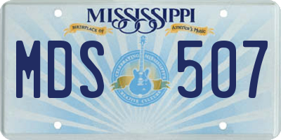 MS license plate MDS507