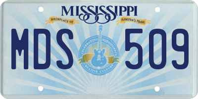 MS license plate MDS509