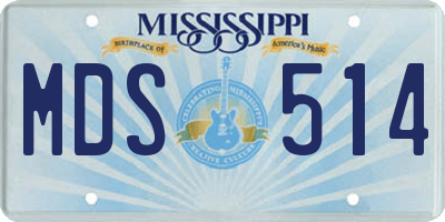 MS license plate MDS514